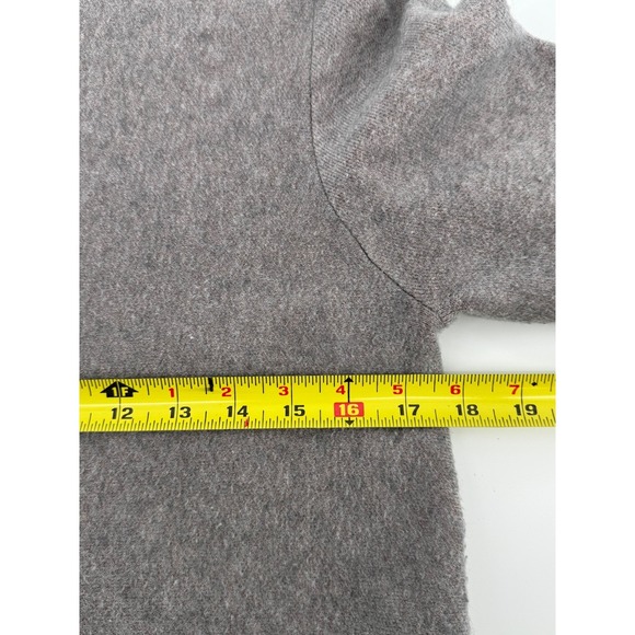 Nanette Lepore Women Monochrome Grey Mock Neck Sweater Tunic M Contrast Cuffs - Picture 8 of 9
